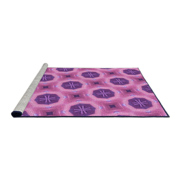 Sideview of Machine Washable Transitional Violet Purple Rug, wshpat3747pur