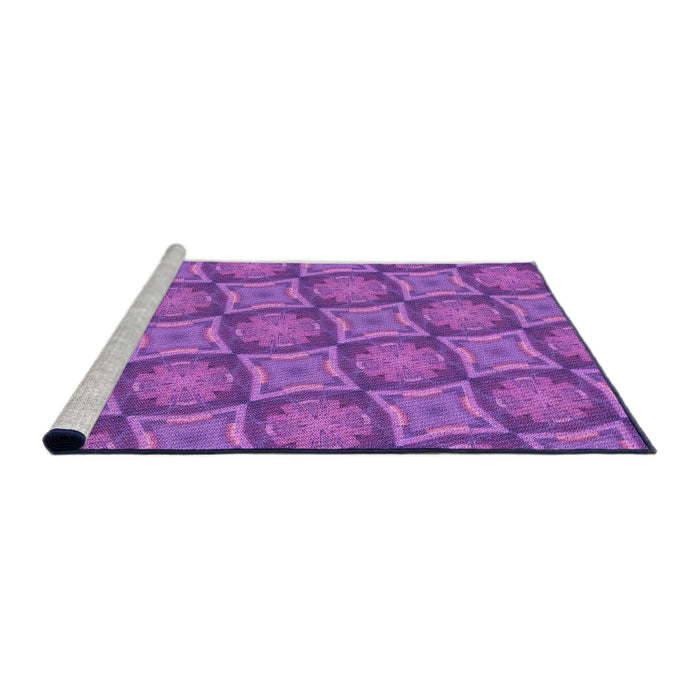 Sideview of Machine Washable Transitional Dark Orchid Purple Rug, wshpat3748pur