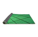 Thickness of Patterned Neon Green Rug, pat3749grn