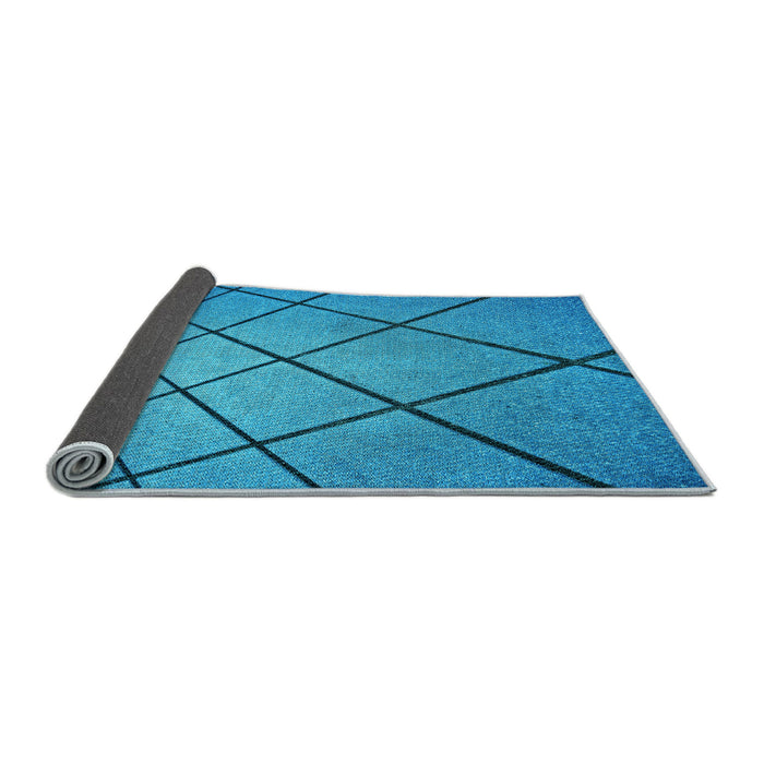 Thickness of Patterned Blue Rug, pat3749lblu