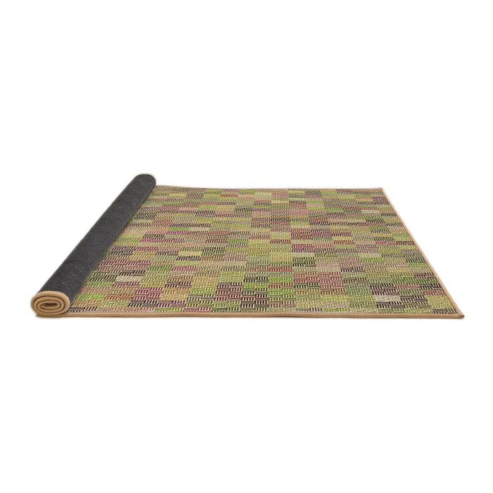 Thickness of Patterned Petra Gold Brown Rug, pat3750brn