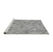 Sideview of Machine Washable Transitional Platinum Gray Rug, wshpat3750gry