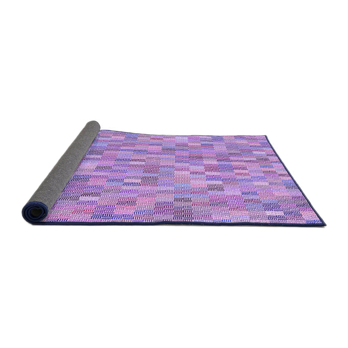Thickness of Patterned Mauve Purple Rug, pat3750pur