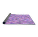 Thickness of Patterned Mauve Purple Rug, pat3750pur