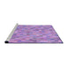 Sideview of Machine Washable Transitional Mauve Purple Rug, wshpat3750pur