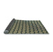 Thickness of Patterned Army Green Rug, pat3751lblu