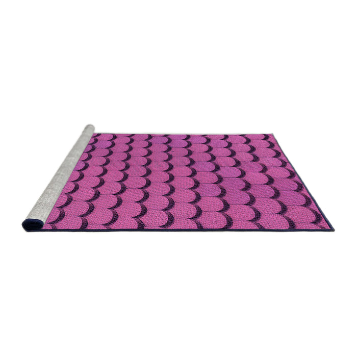 Sideview of Machine Washable Transitional Medium Violet Red Pink Rug, wshpat3751pur