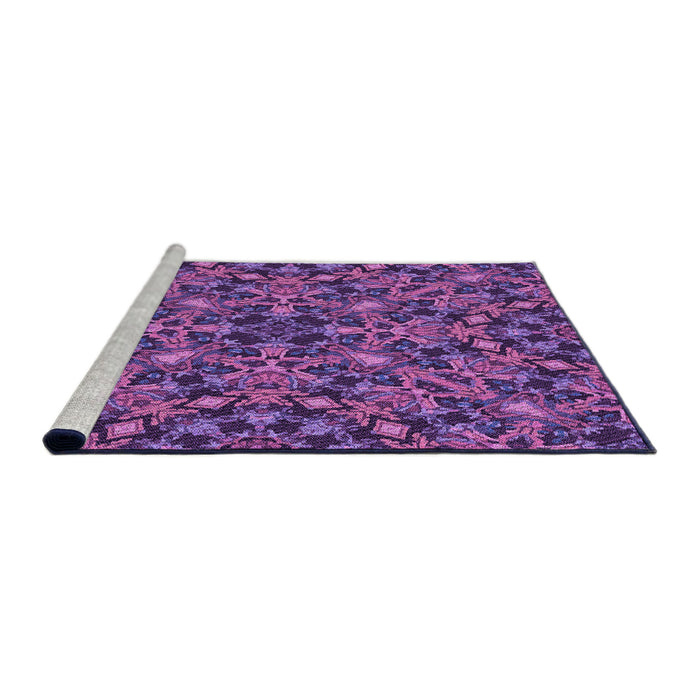 Sideview of Machine Washable Transitional Purple Rug, wshpat3752pur