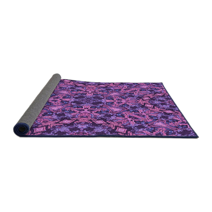 Thickness of Patterned Purple Rug, pat3752pur