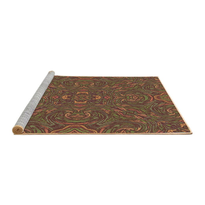Sideview of Machine Washable Transitional Light Brown Rug, wshpat3753brn