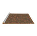 Sideview of Machine Washable Transitional Light Brown Rug, wshpat3753brn
