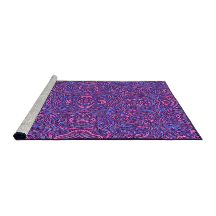 Sideview of Machine Washable Transitional Jasmine Purple Rug, wshpat3753pur