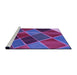 Sideview of Machine Washable Transitional Dark Magenta Purple Rug, wshpat3754pur