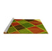 Sideview of Machine Washable Transitional Dark Yellow Green Rug, wshpat3754yw