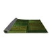 Thickness of Patterned Dark Lime Green Rug, pat3755grn