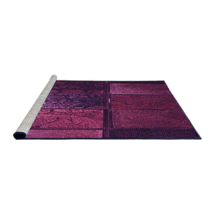 Sideview of Machine Washable Transitional Plum Purple Rug, wshpat3755pur