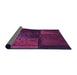 Thickness of Patterned Plum Purple Rug, pat3755pur