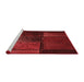 Sideview of Machine Washable Transitional Cranberry Red Rug, wshpat3755rd