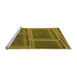 Sideview of Machine Washable Transitional Dark Bronze Brown Rug, wshpat3756org