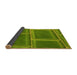 Thickness of Patterned Pistachio Green Rug, pat3756yw