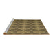 Sideview of Machine Washable Transitional Golden Gold Rug, wshpat3757brn