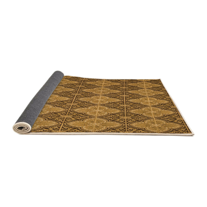 Thickness of Patterned Saddle Brown Rug, pat3757org