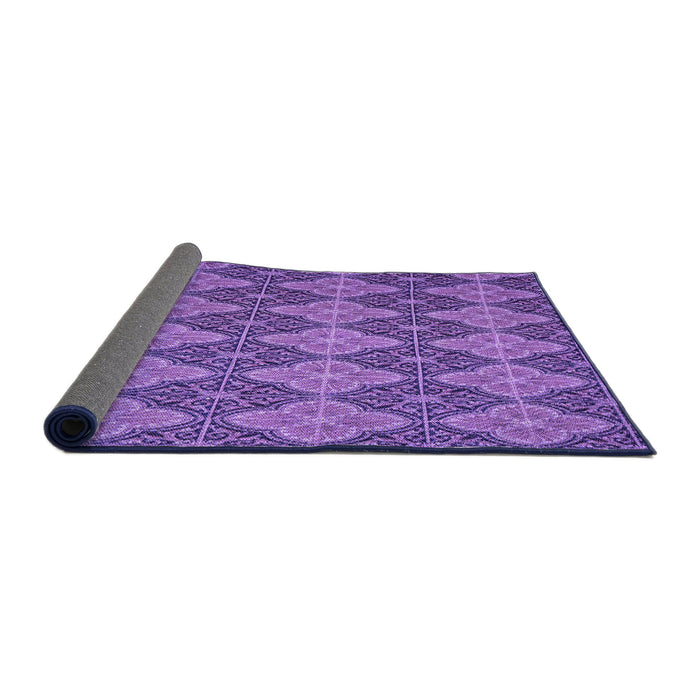 Thickness of Patterned Amethyst Purple Rug, pat3757pur