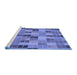 Sideview of Machine Washable Transitional Sky Blue Rug, wshpat3758blu