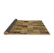 Thickness of Patterned Saddle Brown Rug, pat3758brn