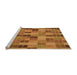 Sideview of Machine Washable Transitional Mahogany Brown Rug, wshpat3758org