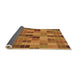 Thickness of Patterned Mahogany Brown Rug, pat3758org