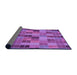 Thickness of Patterned Purple Rug, pat3758pur