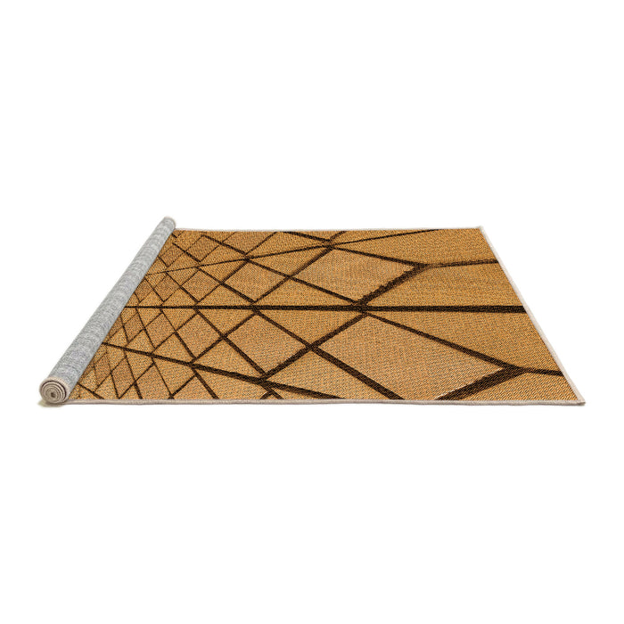 Sideview of Machine Washable Transitional Mahogany Brown Rug, wshpat3759org