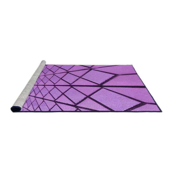 Sideview of Machine Washable Transitional Purple Rug, wshpat3759pur