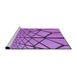 Sideview of Machine Washable Transitional Purple Rug, wshpat3759pur