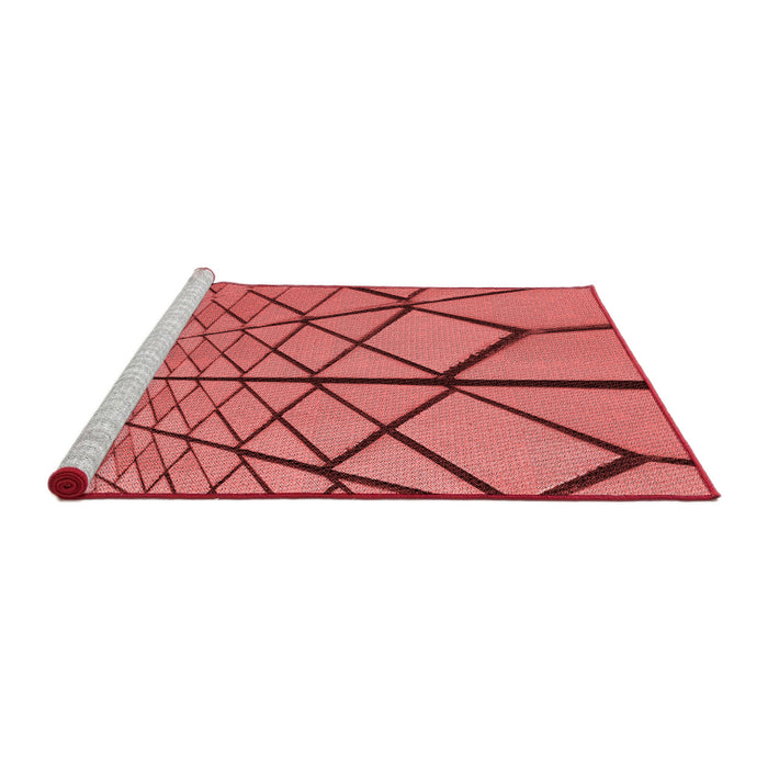 Sideview of Machine Washable Transitional Red Rug, wshpat3759rd