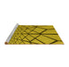 Sideview of Machine Washable Transitional Dark Yellow Green Rug, wshpat3759yw