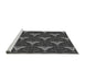 Sideview of Machine Washable Transitional Charcoal Black Rug, wshpat376gry