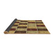 Thickness of Patterned Golden Gold Rug, pat3760brn