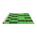 Sideview of Machine Washable Transitional Neon Green Rug, wshpat3760grn