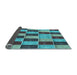 Thickness of Patterned Turquoise Green Rug, pat3760lblu