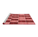 Sideview of Machine Washable Transitional Red Rug, wshpat3760rd