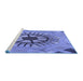 Sideview of Machine Washable Transitional Sky Blue Rug, wshpat3761blu