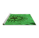 Sideview of Machine Washable Transitional Green Rug, wshpat3761grn