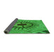 Thickness of Patterned Green Rug, pat3761grn