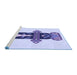 Sideview of Machine Washable Transitional Lavender Blue Rug, wshpat3762blu