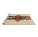 Sideview of Machine Washable Transitional Vanilla Gold Rug, wshpat3762brn