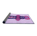 Thickness of Patterned Medium Orchid Purple Rug, pat3762pur