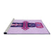 Sideview of Machine Washable Transitional Medium Orchid Purple Rug, wshpat3762pur