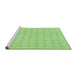 Sideview of Machine Washable Transitional Green Rug, wshpat3763grn